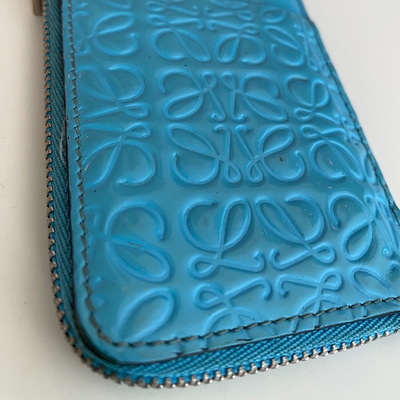 loewe Repeat coin cardholder in embossed blue calfskin - Picture 2 of 4